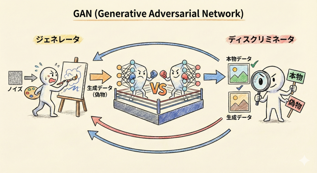 GANの構造図