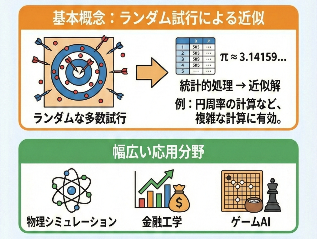 モンテカルロ法のイメージ図